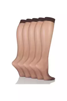 5 пар гольфов плотностью 15 ден SOCKSHOP, серый