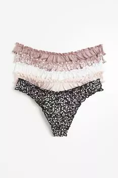 5 упаковок стрингов H&M, черный