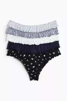 5 упаковок стрингов H&M, черный