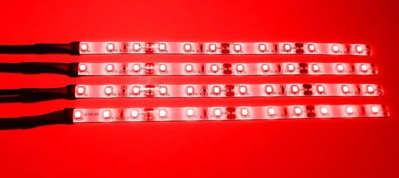 6648 Светодиодное освещение полок 4 x 0,3 м, включая блок питания, красный Xenon, белый