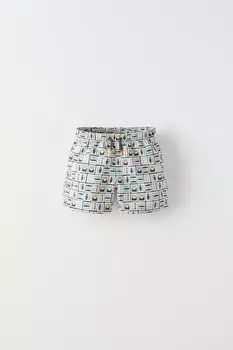 6-14 лет/шорты для серфинга ZARA, антрацитово-серый