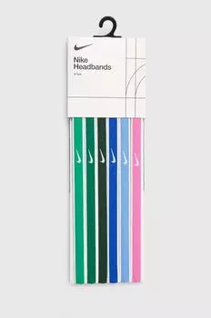 6 повязок на голову Nike, зеленый