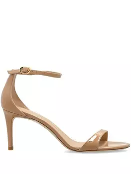 75 мм кожаные сандалии Stuart Weitzman, коричневый