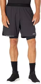 7-дюймовые шорты Aero 2-в-1 2XU, цвет Black/Silver Reflective