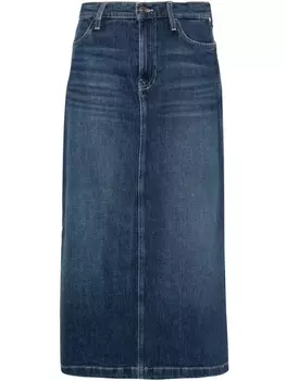 7 For All Mankind джинсовая юбка миди, синий