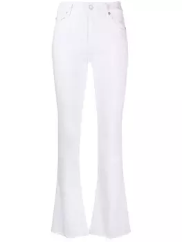 7 For All Mankind джинсы bootcut с необработанными краями, белый