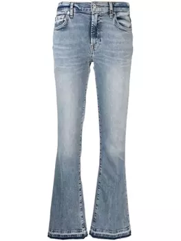 7 For All Mankind расклешенные джинсы с заниженной талией, синий