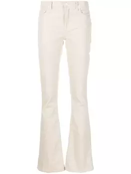 7 For All Mankind расклешенные вельветовые брюки, нейтральный цвет