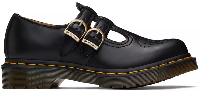 8065 Гладкие кожаные туфли Мэри Джейн Dr. Martens, черный