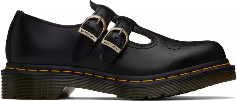 8065 Гладкие кожаные туфли Мэри Джейн Dr. Martens, черный