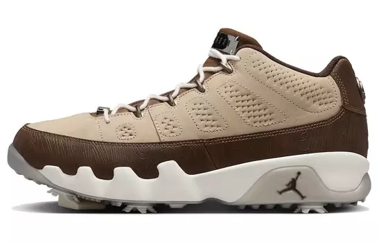 9 Retro Low Golf Happy Life Wood Woodgrain, кроссовки женские Jordan, коричневый/белый