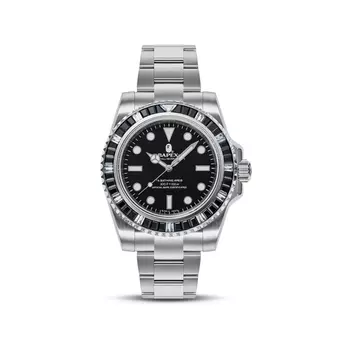 A BATHING APE Часы Bape Type 1 Bapex Crystal Stone, серебристо-белые
