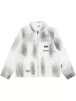 A Bathing Ape джинсовая куртка с логотипом, белый