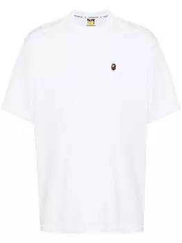 A BATHING APE футболка из хлопка с вышитым логотипом, белый