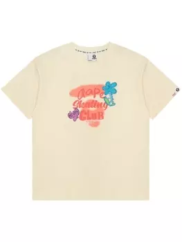 A Bathing Ape футболка с графичным принтом, нейтральный цвет