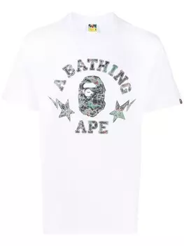 A BATHING APE футболка с логотипом, белый