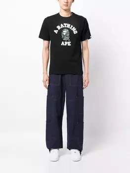 A BATHING APE футболка с логотипом, черный