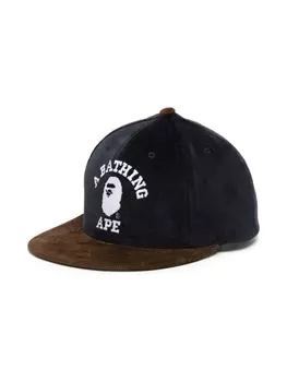 A Bathing Ape logo-embroidered flat-peak cap, синий