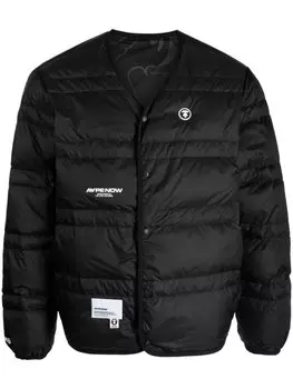 A Bathing Ape reversible quilted padded jacket, черный