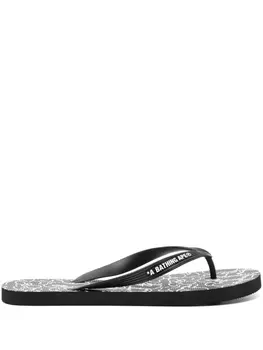 A BATHING APE шлепанцы ABC Camo Beach, черный