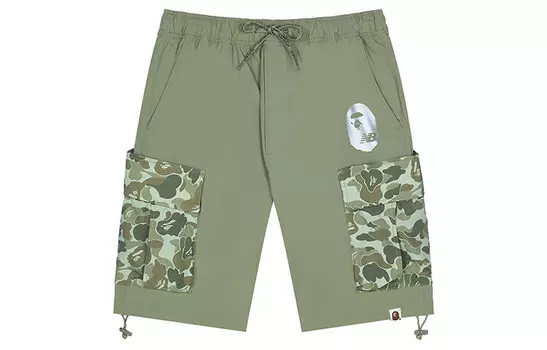 A Bathing Ape X Повседневные шорты Мужские Зеленые New Balance, зеленый
