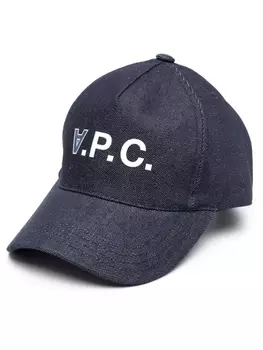 A.P.C. джинсовая бейсболка с логотипом, синий