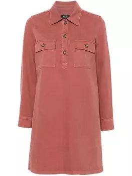 A.P.C. джинсовое платье мини Mia, розовый