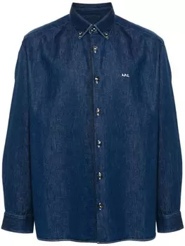 A.P.C. рубашка Mathias, синий