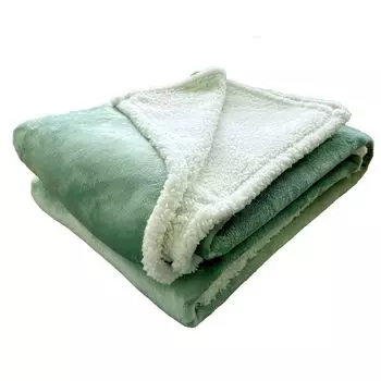 Aboutyourhome-shop Одеяла Мягкое одеяло Шерпа Фланель Тедди Плюшевое покрывало 150x200 см Различные цвета, Зеленый