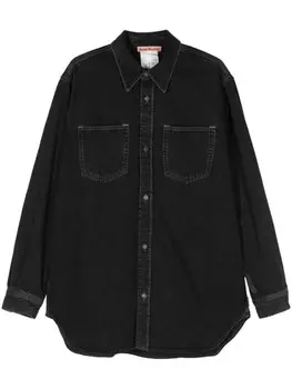 Acne Studios джинсовая рубашка с длинными рукавами, черный