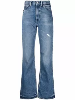 Acne Studios джинсы bootcut с эффектом потертости, синий