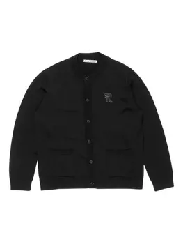 Acne Studios кардиган в рубчик, черный