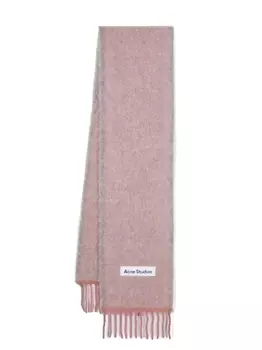 Acne Studios шарф с бахромой, розовый