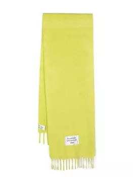 Acne Studios шарф с бахромой, зеленый