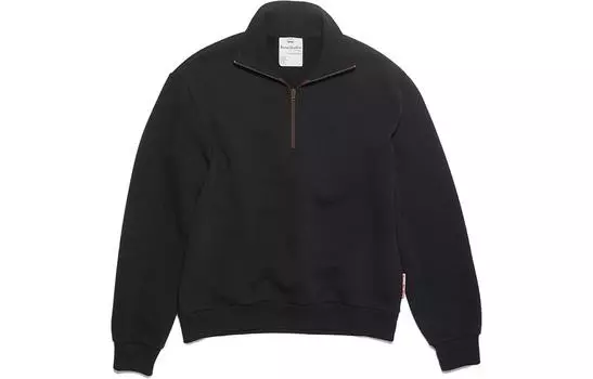 Acne Studios Толстовка с полумолняяй, черная