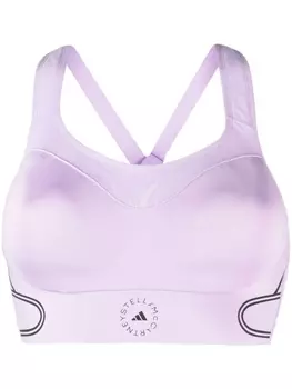 adidas by Stella McCartney спортивный бюстгальтер TruePurpose с U-образным вырезом, фиолетовый