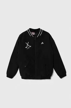 adidas Детская куртка-бомбер, черный