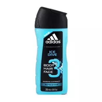 Adidas, Ice Dive, гель для душа 3в1, 250 мл