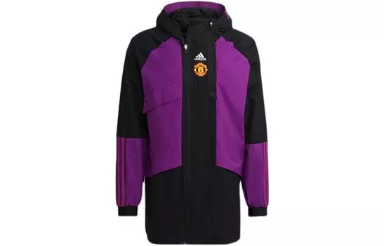 Куртка Adidas Manchester United Travel Drill, фиолетовый