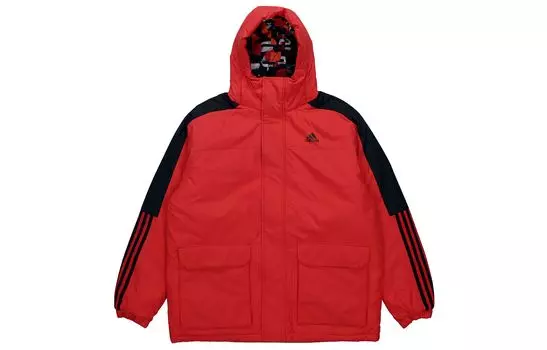 Adidas Мужская стеганая куртка, Красный