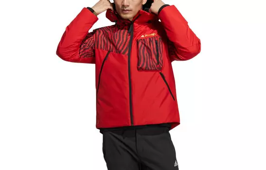 Adidas Мужская стеганая куртка, Скарлет