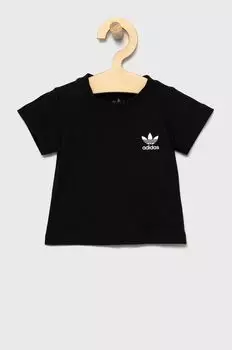Adidas Originals - Детская хлопковая футболка, черный
