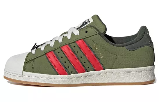 Adidas originals Superstar Обувь для скейтбординга унисекс, Green/Red