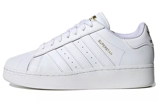 Adidas originals Superstar Series Обувь для скейтбординга унисекс, Cloud white / cloud white / metallic gold