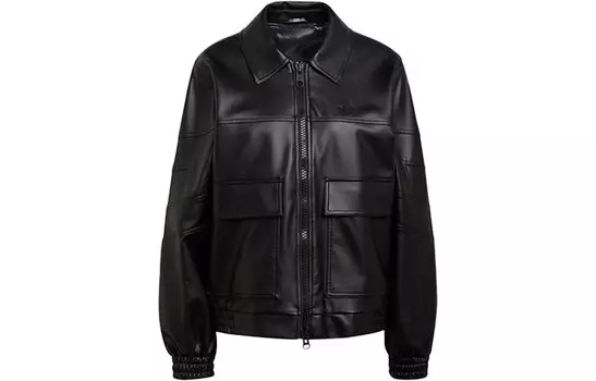 Adidas Originals Женская кожаная куртка, цвет Black