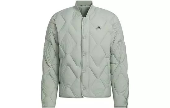Adidas Пуховик унисекс зелено-серые