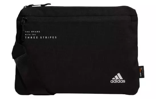 Adidas Сумка через плечо из полиэстера, обычная, унисекс, чисто-черная