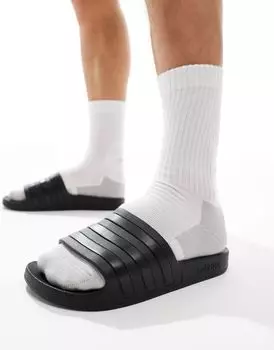 Adidas Training – Adilette – Черные шлепанцы adidas