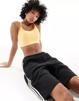 Adidas Training – Aeroreact – желтый спортивный бюстгальтер для тренировок низкой интенсивности adidas