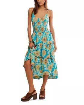 Адриэль Платье миди Free People, синий